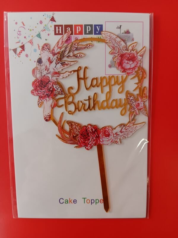 HAPPY BIRTHDAY FUCSIA CON ESPIGAS