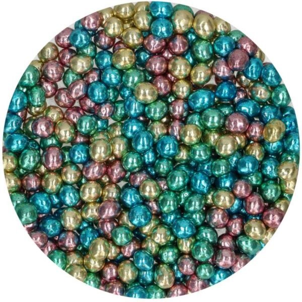 PERLAS DE CHOCOLATE CRUJIENTE ARLEQUIN METALIZADA 60 GRAMOS - Imagen 2