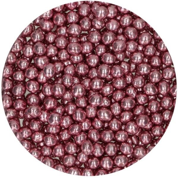 PERLAS DE CHOCOLATE CRUJIENTE ROSA METALIZADA 60 GRAMOS - Imagen 2
