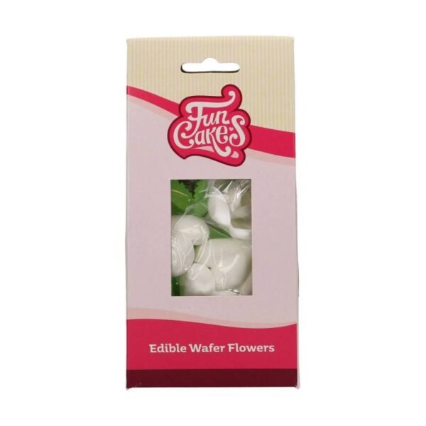 SET 12 FLORES DE PAPEL COMESTIBLES TULIPAN Y HOJAS - Imagen 2