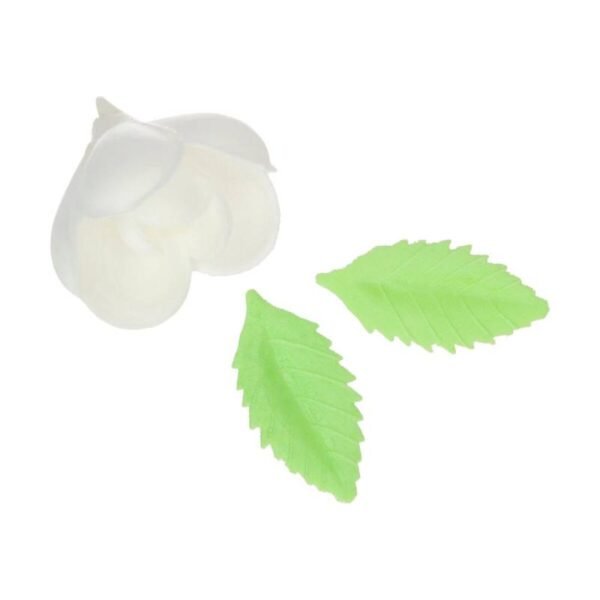 SET 12 FLORES DE PAPEL COMESTIBLES TULIPAN Y HOJAS - Imagen 3