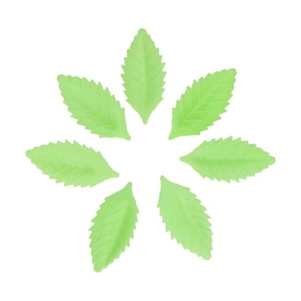 SET 50 FLORES DE PAPEL COMESTIBLES HOJAS VERDES - Imagen 2
