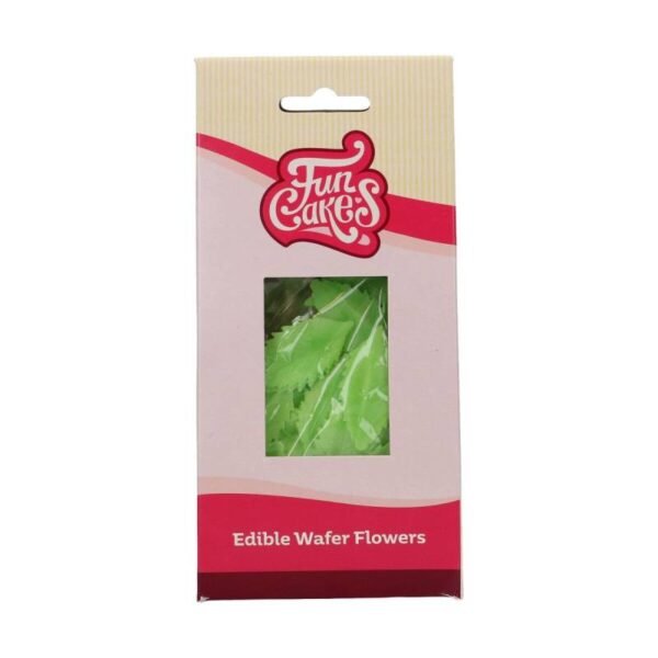 SET 50 FLORES DE PAPEL COMESTIBLES HOJAS VERDES