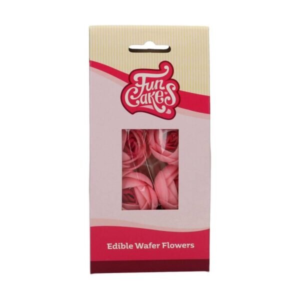 SET 6 FLORES DE PAPEL COMESTIBLES ROSA