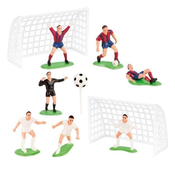 KIT FUTBOLISTAS CON PORTERIAS PLASTICO DEKORA
