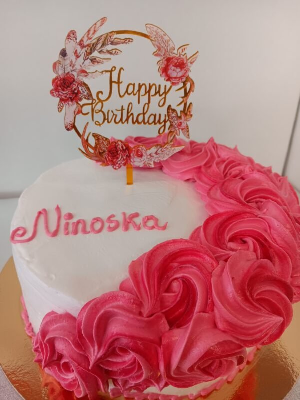 TARTA DECORACIÓN DE MERENGUE + TOPPER DE HAPPY BIRTHDAY
