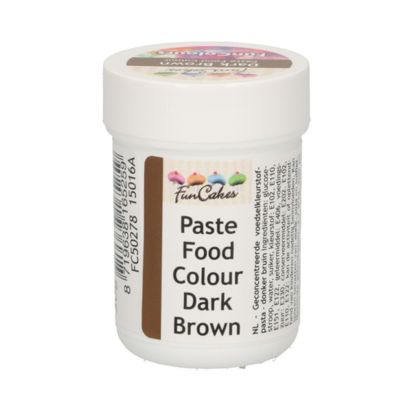 FUNCAKES COLORANTE EN PASTA MARRON OSCURO 30GR