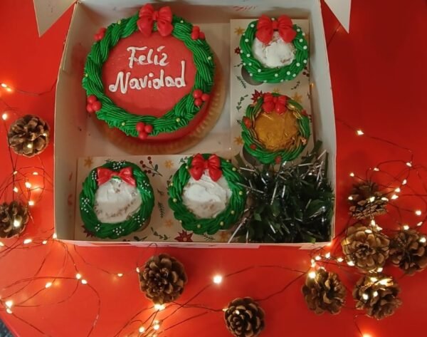 Tarta+cupcakes navideña - Imagen 2