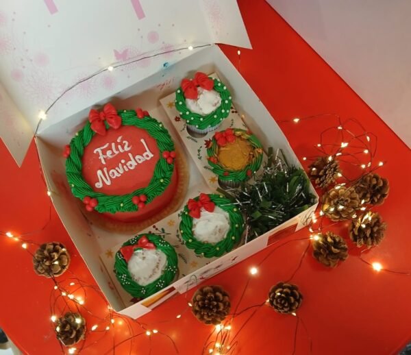 Tarta+cupcakes navideña - Imagen 4